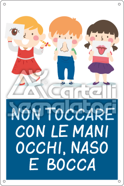 disegni bambini - non toccare occhi, naso, bocca - Coronavirus Covid-19